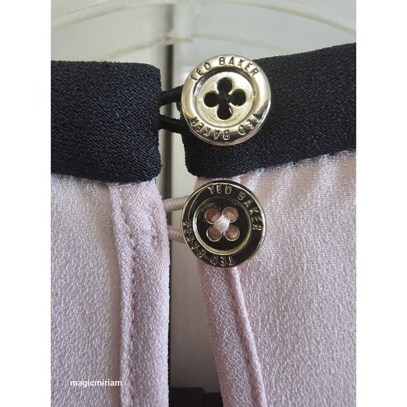 BNWT Ted Baker London Baby Pink Sassa Tie Neck Top - Picture 5 of 10
